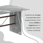 Conjunto Sala De Jantar Mesa Retangular 120x75cm Tampo Granit