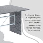 Conjunto Sala De Jantar Mesa Retangular 120x75cm Tampo Granit