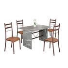 Conjunto Sala De Jantar Mesa Retangular 120x75cm Tampo Granit