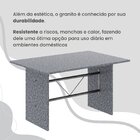 Conjunto Sala De Jantar Mesa Retangular 120x75cm Tampo Granit