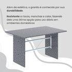 Conjunto Sala De Jantar Mesa Retangular 120x75cm Tampo Granit