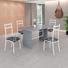 Conjunto Sala De Jantar Mesa Retangular 120x75cm Tampo Granit