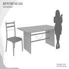 Conjunto Sala De Jantar Mesa Retangular 120x75cm Tampo Granit