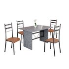 Conjunto Sala De Jantar Mesa Retangular 120x75cm Tampo Granit