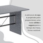 Conjunto Sala De Jantar Mesa Retangular 120x75cm Tampo Granit