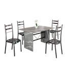 Conjunto Sala De Jantar Mesa Retangular 120x75cm Tampo Granit