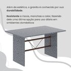 Conjunto Sala De Jantar Mesa Retangular 120x75cm Tampo Granit