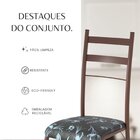 Conjunto Sala De Jantar Mesa Retangular 120x75cm Tampo Granit