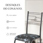 Conjunto Sala De Jantar Mesa Retangular 120x75cm Tampo Granit