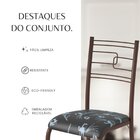 Conjunto Sala De Jantar Mesa Retangular 120x75cm Tampo Granit