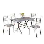 Conjunto Sala De Jantar Mesa Retangular 120x75cm Tampo Granit