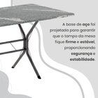 Conjunto Sala De Jantar Mesa Retangular 120x75cm Tampo Granit