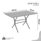 Conjunto Sala De Jantar Mesa Retangular 120x75cm Tampo Granit