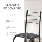 Conjunto Sala De Jantar Mesa Retangular 120x75cm Tampo Granit