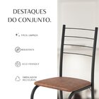 Conjunto Sala De Jantar Mesa Retangular 120x75cm Tampo Granit