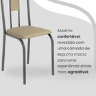 Conjunto Sala De Jantar Mesa Retangular 120x75cm Tampo Granit