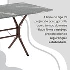 Conjunto Sala De Jantar Mesa Retangular 120x75cm Tampo Granit