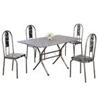 Conjunto Sala De Jantar Mesa Retangular 120x75cm Tampo Granit