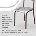 Conjunto Sala De Jantar Mesa Retangular 120x75cm Tampo Madeir