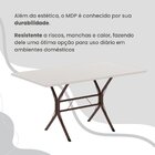 Conjunto Sala De Jantar Mesa Retangular 120x75cm Tampo Madeir