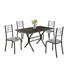 Conjunto Sala De Jantar Mesa Retangular 120x75cm Tampo Madeir