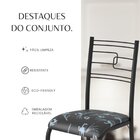 Conjunto Sala De Jantar Mesa Retangular 120x75cm Tampo Madeir