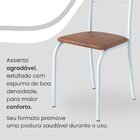 Conjunto Sala De Jantar Mesa Retangular 120x75cm Tampo Madeir