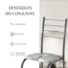 Conjunto Sala De Jantar Mesa Retangular 120x75cm Tampo Madeir