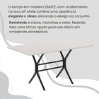 Conjunto Sala De Jantar Mesa Retangular 120x75cm Tampo Madeir