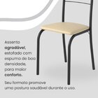 Conjunto Sala De Jantar Mesa Retangular 120x75cm Tampo Madeir