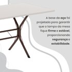 Conjunto Sala De Jantar Mesa Retangular 120x75cm Tampo Madeir