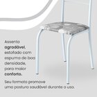 Conjunto Sala De Jantar Mesa Retangular 120x75cm Tampo Madeir