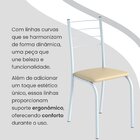 Conjunto Sala De Jantar Mesa Retangular 120x75cm Tampo Madeir