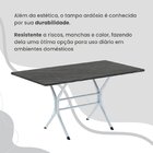 Conjunto Sala De Jantar Mesa Retangular 120x75cm Tampo Pedra