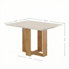 Conjunto Sala De Jantar Mesa Retangular 120x80cm 4 Cadeiras E