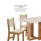 Conjunto Sala De Jantar Mesa Retangular 120x80cm 4 Cadeiras E