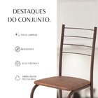 Conjunto Sala De Jantar Mesa Retangular 140x75cm Tampo Ardósi