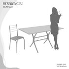 Conjunto Sala De Jantar Mesa Retangular 140x75cm Tampo Ardósi