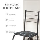 Conjunto Sala De Jantar Mesa Retangular 140x75cm Tampo Ardósi