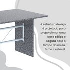 Conjunto Sala De Jantar Mesa Retangular 140x75cm Tampo Granit