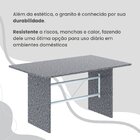 Conjunto Sala De Jantar Mesa Retangular 140x75cm Tampo Granit