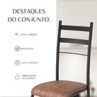 Conjunto Sala De Jantar Mesa Retangular 140x75cm Tampo Granit