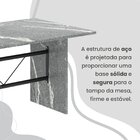 Conjunto Sala De Jantar Mesa Retangular 140x75cm Tampo Granit