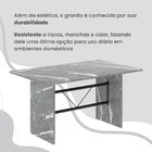 Conjunto Sala De Jantar Mesa Retangular 140x75cm Tampo Granit