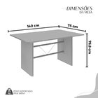 Conjunto Sala De Jantar Mesa Retangular 140x75cm Tampo Granit