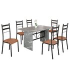 Conjunto Sala De Jantar Mesa Retangular 140x75cm Tampo Granit