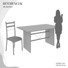 Conjunto Sala De Jantar Mesa Retangular 140x75cm Tampo Granit