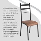 Conjunto Sala De Jantar Mesa Retangular 140x75cm Tampo Granit