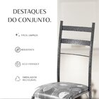 Conjunto Sala De Jantar Mesa Retangular 140x75cm Tampo Granit