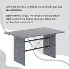 Conjunto Sala De Jantar Mesa Retangular 140x75cm Tampo Granit
